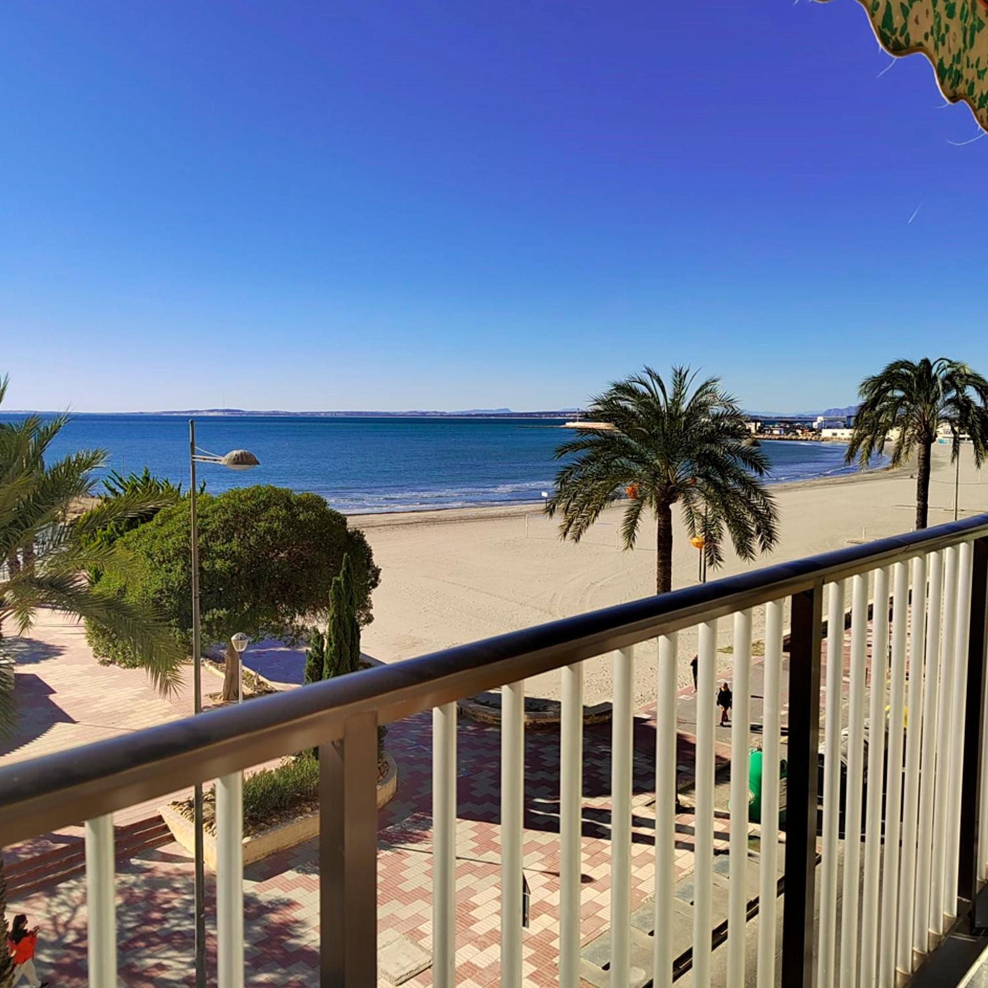 Apartamento Santa Pola Primera Linea De Playa Exteriör bild